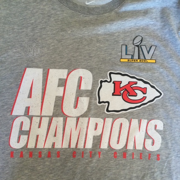 Nike Kansas City Chiefs 2020 AFC Championship Trophy Collection Tee Shirt - Picture 2 of 7